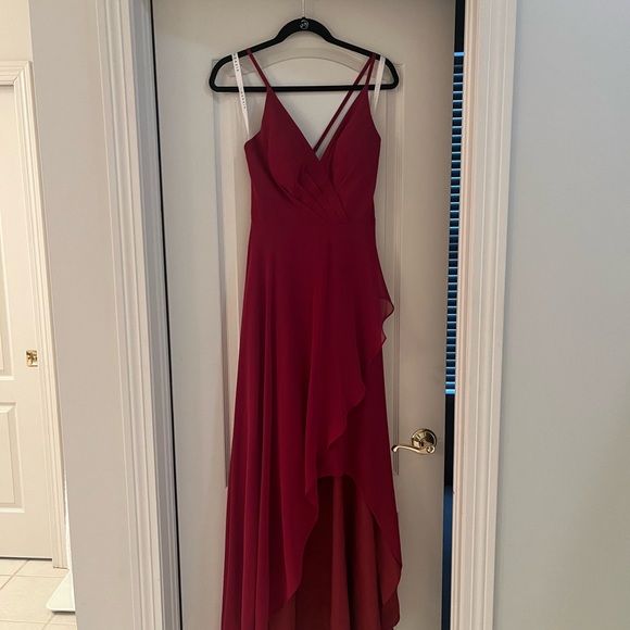 Azazie Musa bridesmaid dress size A4 (no alterations) color Burgundy - Picture 1 of 5